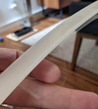 Taping the sheets to the diffuser
